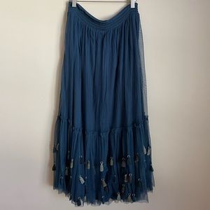Anthropologie Maeve brand tulle skirt